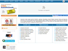 Tablet Screenshot of indianscientificgoods.com